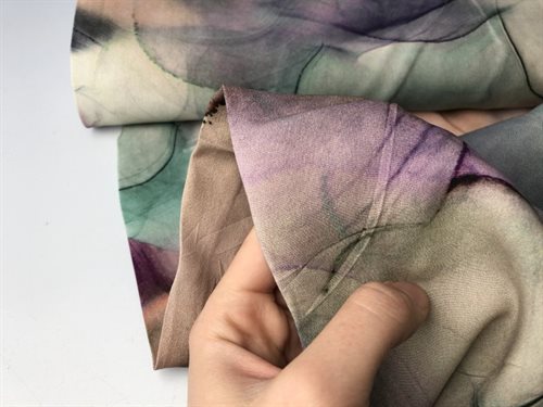 Fastvævet viscose - marble mønster i lækre toner